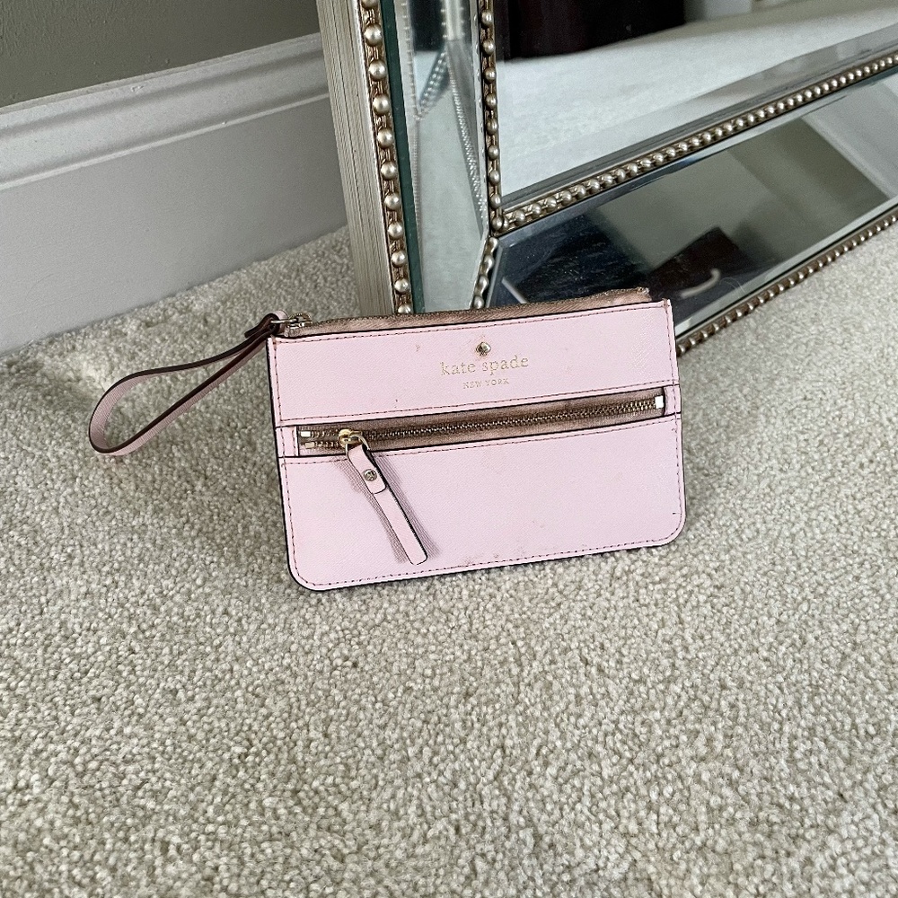 light pink Kate Spade wristlet